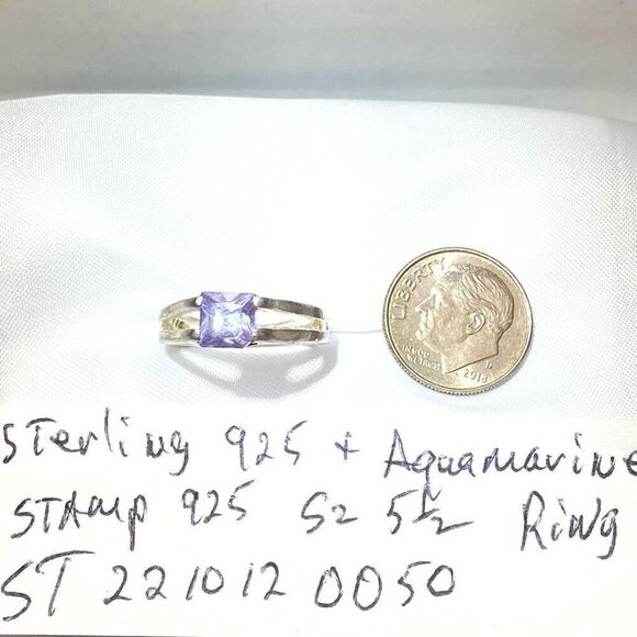 ST#Tanzanite & Sterling 925 Silver Sz.5 1/2 Ring - Picture 7 of 7